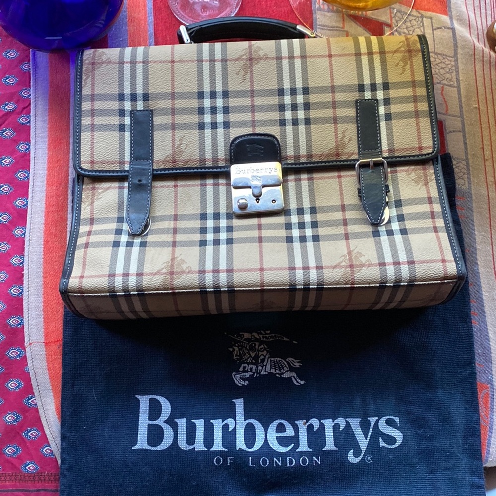 Burberrys Nova Check Briefcase